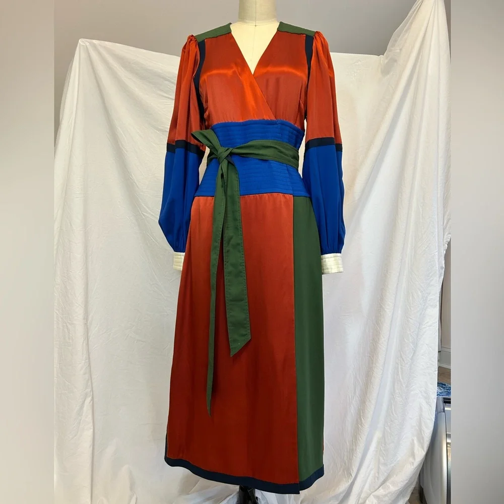 Tory Burch stunning Colorblock Wrap Dress
